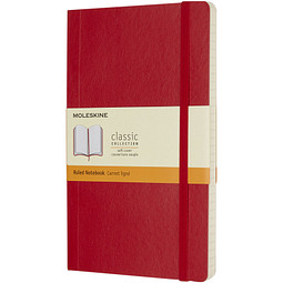 MOLESKINE® Notizbuch Classic Softcover L, liniert, scarlet red