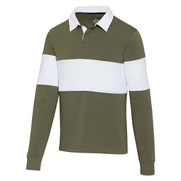 Clyde Rugby Polo Sweatshirt Unisex, grün / weiß, 3XL