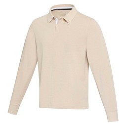 Clyde Rugby Polo Sweatshirt Unisex, Oatmeal, 2XL