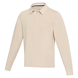 Clyde Rugby Polo Sweatshirt Unisex, Oatmeal, XL