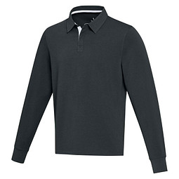 Clyde Rugby Polo Sweatshirt Unisex, schwarz, 2XS