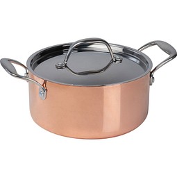 CrisMa Induktionskochtopf mit Deckel, kupfer