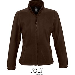 Damen Fleecejacke North, L, Dark Chocolate