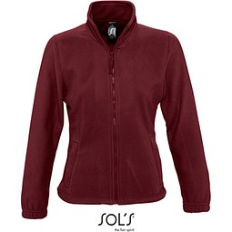 Damen Fleecejacke North, M, Burgundy