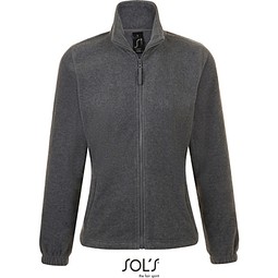 Damen Fleecejacke North, M, Grey Melange