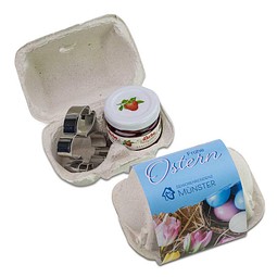 Das Gelbe vom Ei, Duo, mit Backförmchen & Marmelade, 1-seit. Druck