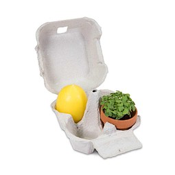 Das Gelbe vom Ei, mit Tontöpfchen & Eierkerze, 1-seit. Druck