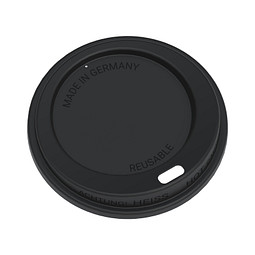 Kaffeebecher Deckel ToGo, schwarz