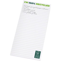 Desk-Mate® 1/3 A4 recyclelter Notizblock, weiss, 100 pages