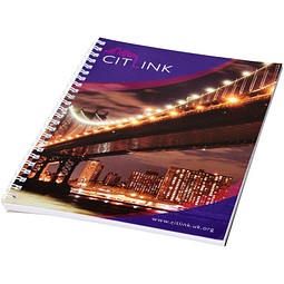 Desk-Mate® A4 Notizbuch mit Spiralbindung, weiß, 80 pages
