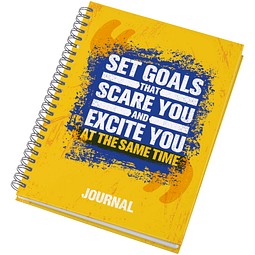 Desk-Mate® A5 Hardcover Journal, weiß/schwarz