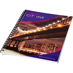 Desk-Mate® A5 Notizbuch mit Spiralbindung, weiß/schwarz, 50 pages