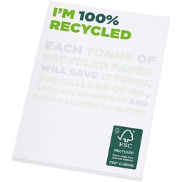 Desk-Mate® A7 recycelter Notizblock, weiss, 100 pages