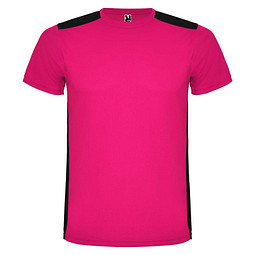 Detroit Sport T-Shirt für Kinder, fuchsia / schwarz, 16