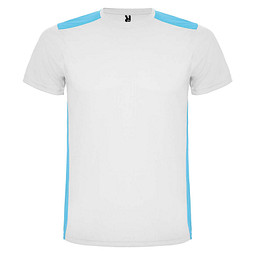 Detroit Sport T-Shirt für Kinder, weiß / türkis, 4