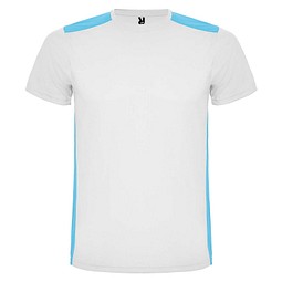 Detroit T-Shirt Unisex, weiß / türkis, S