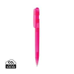 Devin transparenter Stift aus GRS zertifiziertem rABS, rosa