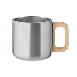 Doppelwandiger Becher 350 ml ACERO, Mattsilber