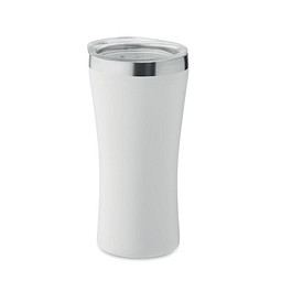 Kundengeschenk Thermobecher 160 – weiß – mit Logodruck 160 ml nachhaltig aus recyceltem Edelstahl für das Mitarbeiter-Onboarding