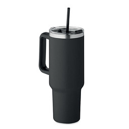 Doppelwandiger Trinkbecher SUMA, Schwarz