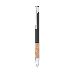Druckkugelschreiber Aluminium VERIA, Schwarz