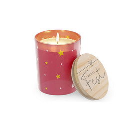 Duftkerze - Motiv Sterne rot