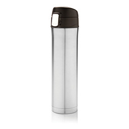 XD COLLECTION Vakuum Flasche Easy Lock, 450 ml, silber/schwarz