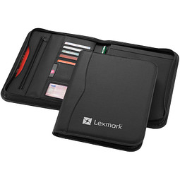 Ebony DIN A4 Reißverschlussmappe, schwarz