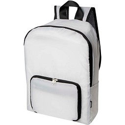 EcoFold faltbarer RPET Rucksack 15 L, weiss