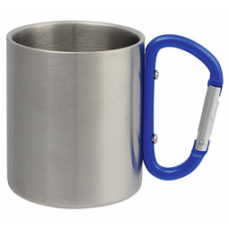 Edelstahl Becher Hiking Day, ca. 200 ml, silber/blau