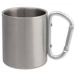 Edelstahl Becher Hiking Day, ca. 200 ml, silber/silber