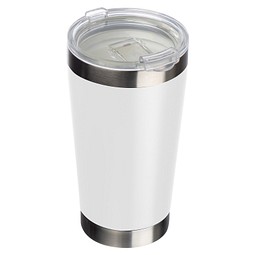 Edelstahlbecher mit Keramikbeschichtung im Inneren , weiss