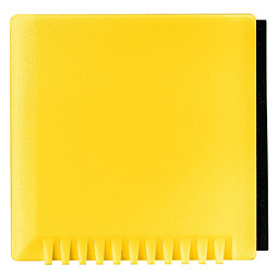 Eiskratzer Quadrat mit Wasserabstreifer, standard-gelb