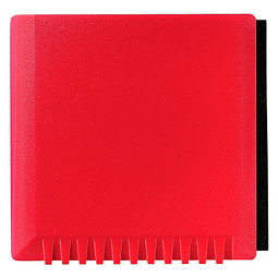 Eiskratzer Quadrat mit Wasserabstreifer, standard-rot