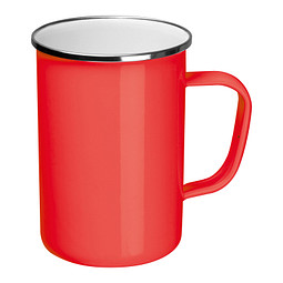 Emaille Tasse, rot