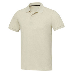 Emerald Polo Unisex aus recyceltem Material, Oatmeal, S
