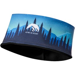 Emma Sublimation-Stirnband aus RPET mit Fleece, schwarz