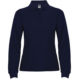 Estrella Langarm Poloshirt für Damen, Navy Blue, 2XL