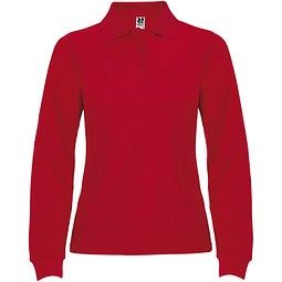 Estrella Langarm Poloshirt für Damen, rot, S