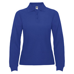 Estrella Langarm Poloshirt für Damen, Royal, L
