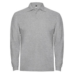 Estrella Langarm Poloshirt für Herren, Marl Grey, XL