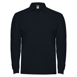 48h Express-Druck Werbeartikel Estrella Langarm Poloshirt für Herren – Navy Blue – M – mit Logo bedruckt