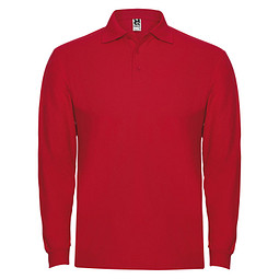 Estrella Langarm Poloshirt für Herren, rot, XL