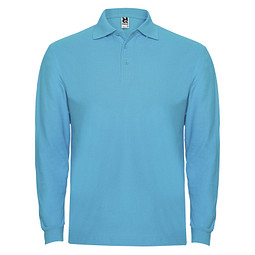 Estrella Langarm Poloshirt für Herren, türkis, XL