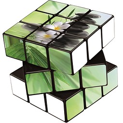 Zauberwürfel 3 x 3, 57 mm Classic mit Sticker Druck auf allen Seiten