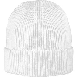 Exclusive Fine Rib Beanie, weiß