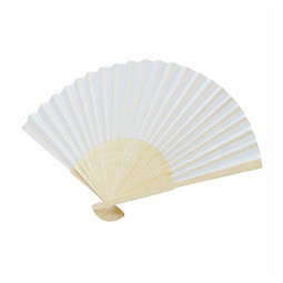 Faltbarer Fächer BAMBOO COOL,weiß