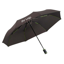 FARE® Automatik Taschenschirm Stylo, schwarz/limette