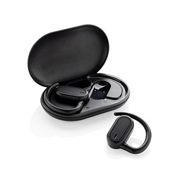 Fitsound TWS-Ohrhörer aus RCS recyceltem Kunststoff, schwarz