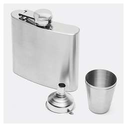 Flachmann-Set COWBOY,silber